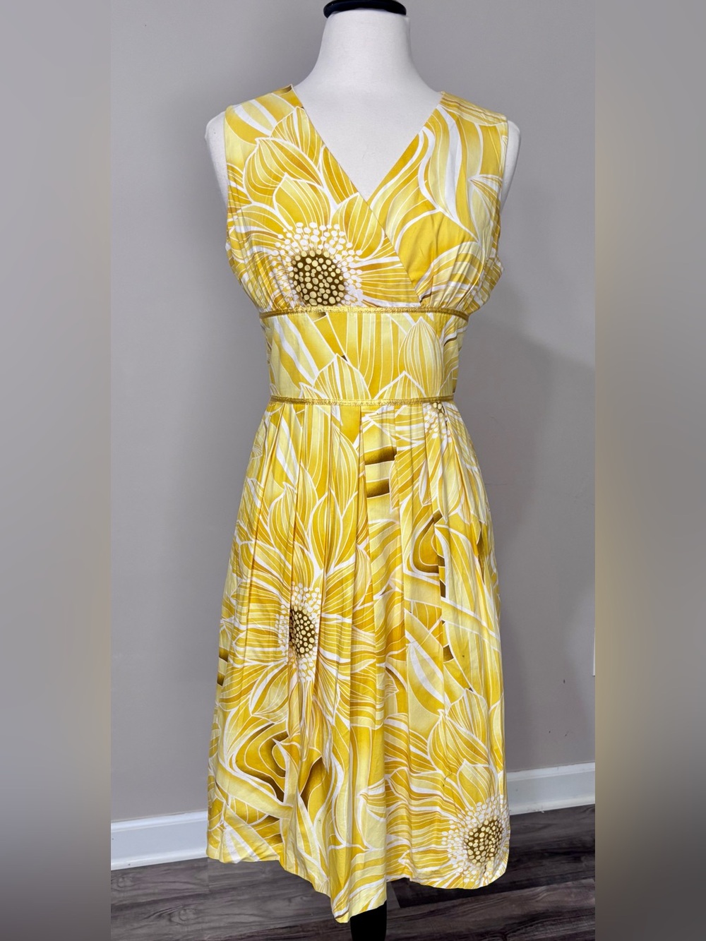 Yellow floral sunflower dress